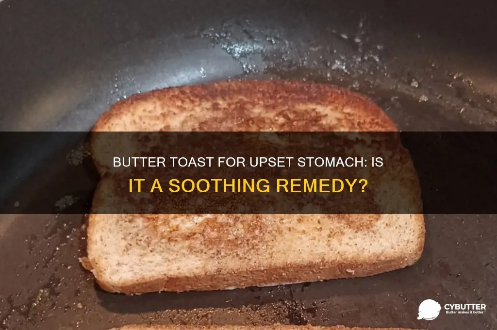 is butter toast good for upset stomach