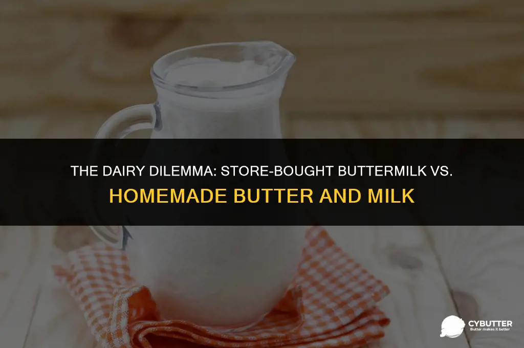 is buying buttermilk the same as making butter and milk