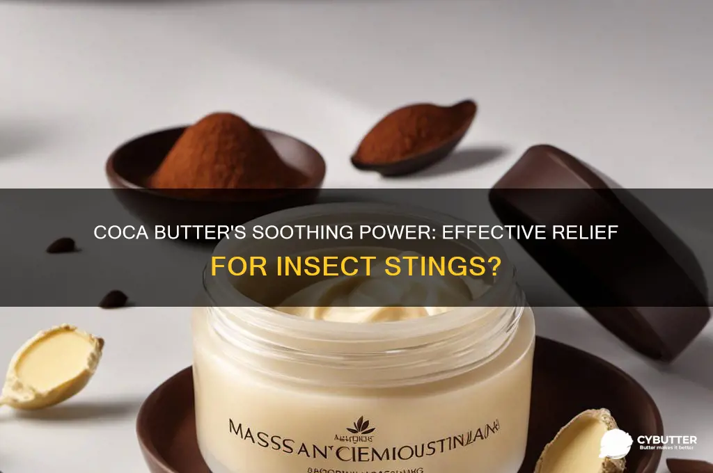 is coca butter good for stings