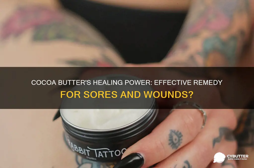 is cocoa butter good for healing sores