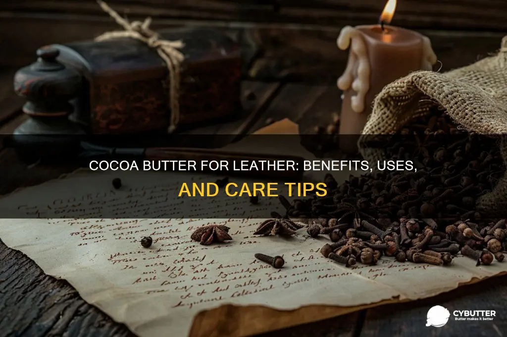is cocoa butter good for leather