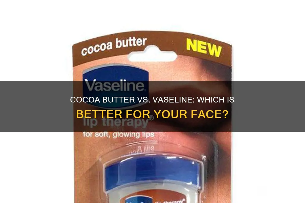 is cocoa butter vaseline good for face
