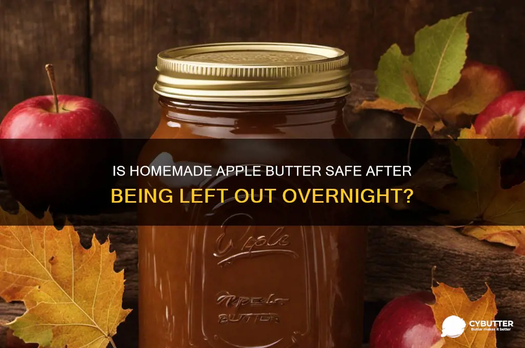 is homemade apple butter still good after being left out
