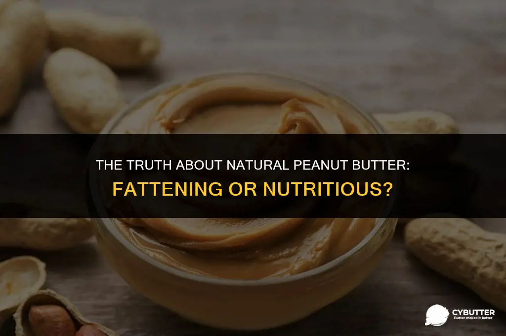 is natural peanut butter fattening