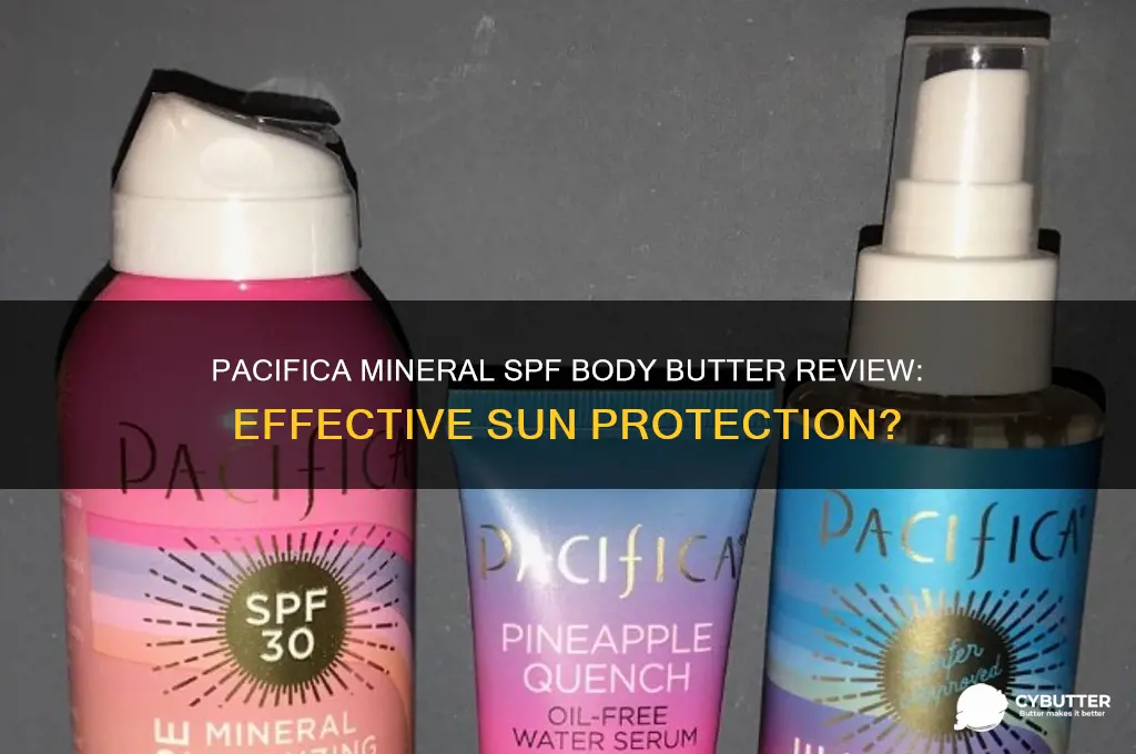 is pacifica mineral spf body butter a good sunscreen