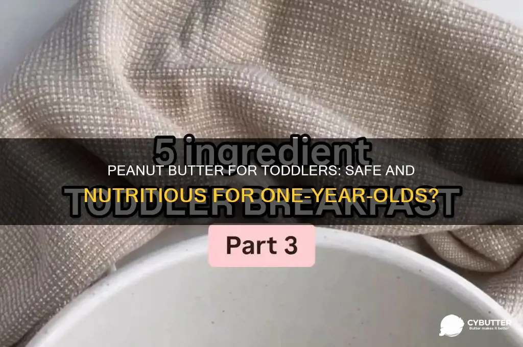 is peanut butter good for 1 year old