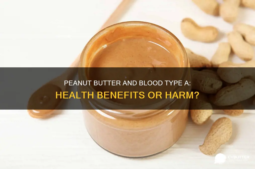 is peanut butter good for blood type a