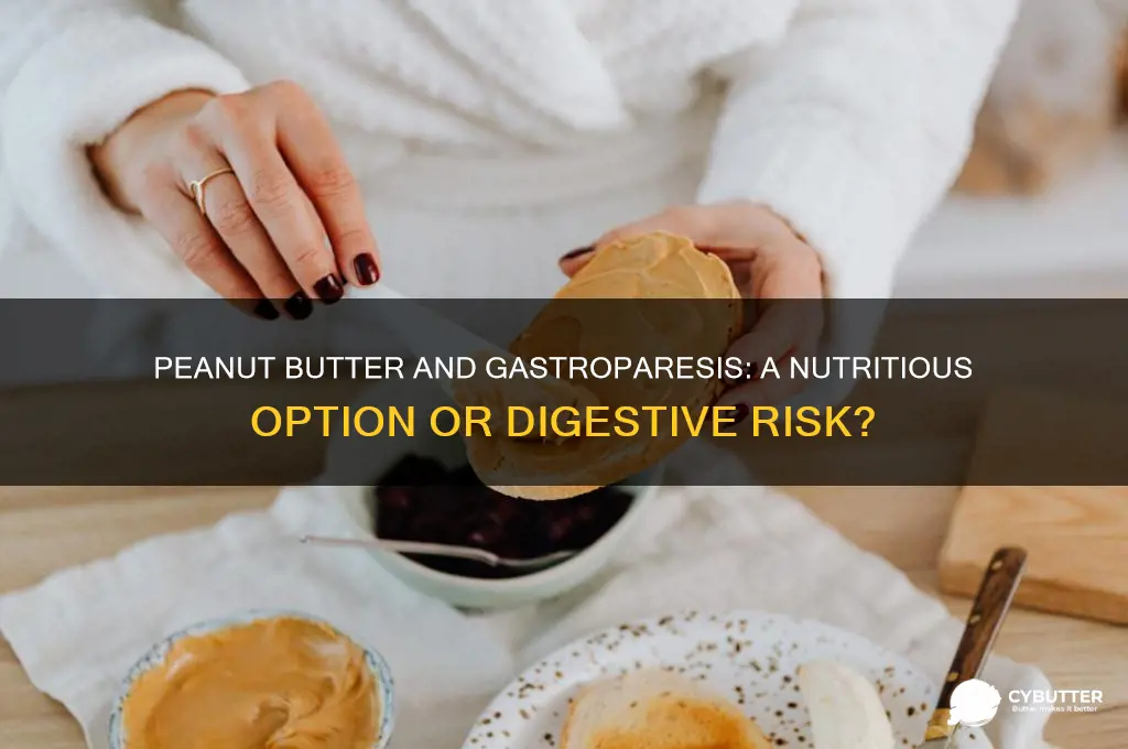 is peanut butter good for gastroparesis