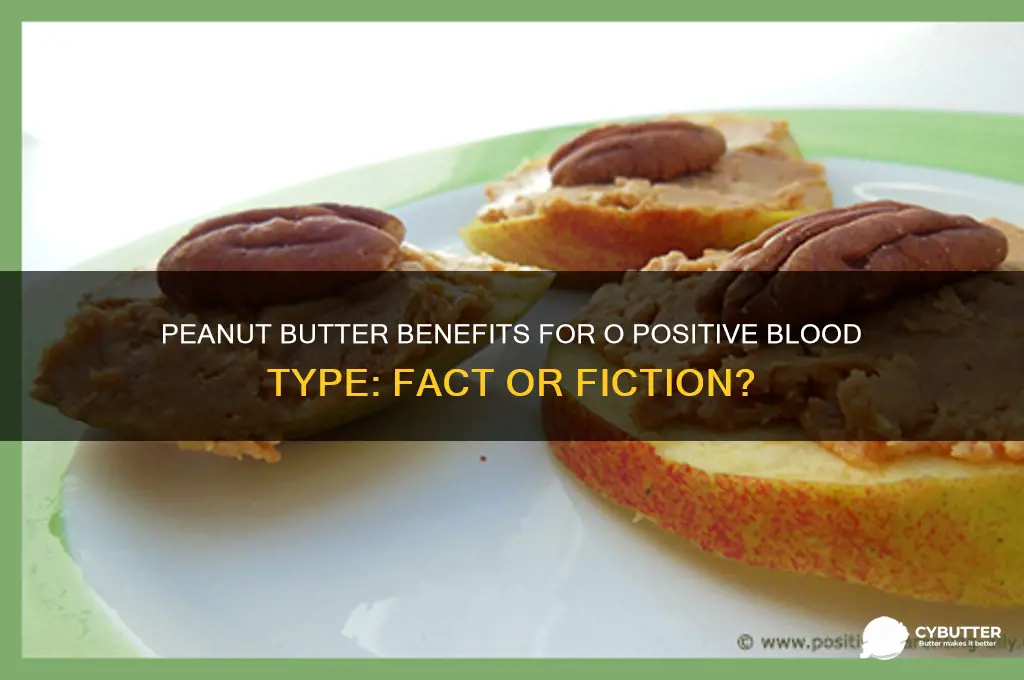 is peanut butter good for o positive blood type