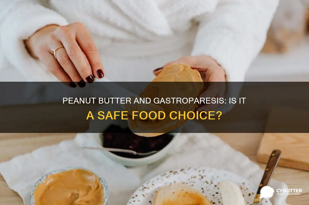 is peanut butter good if u have gastroparesis