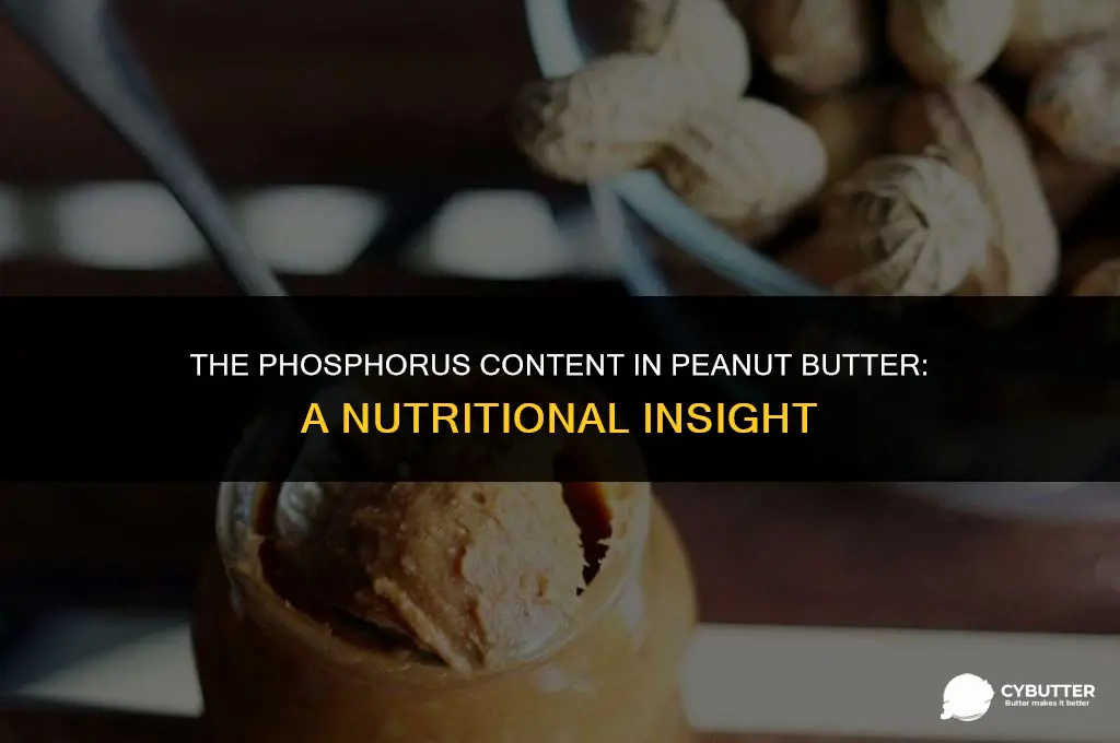 is peanut butter high in phosphorus