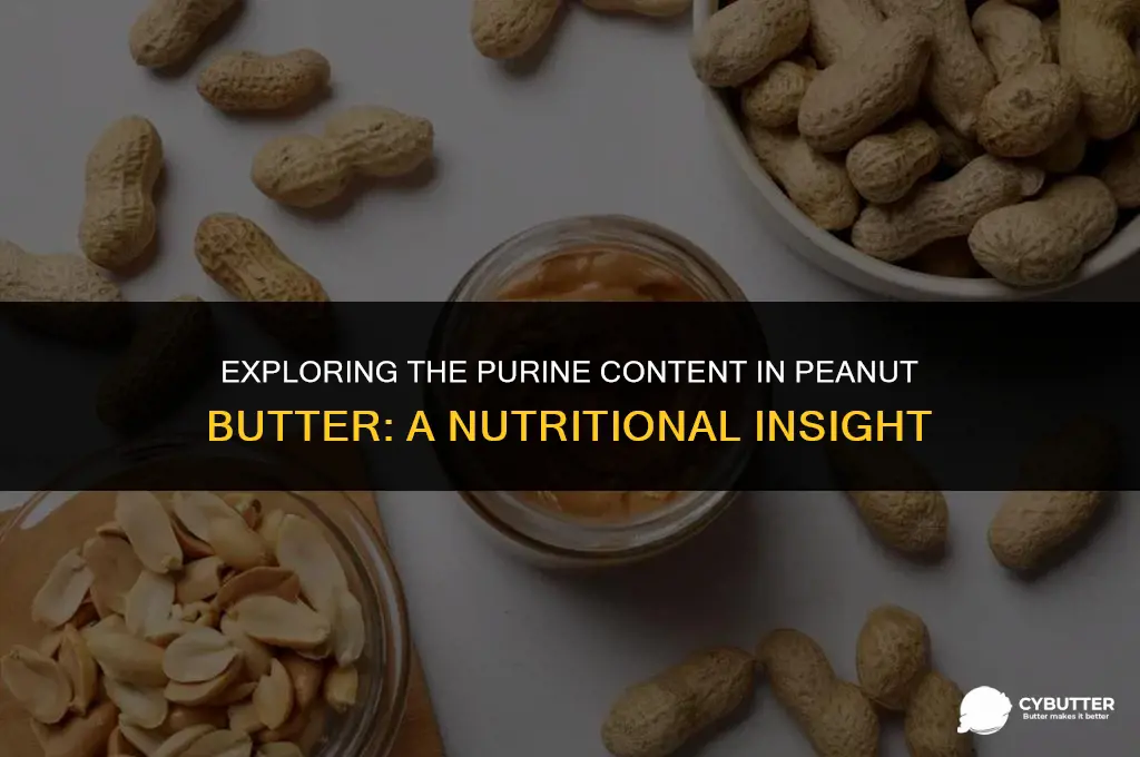is peanut butter high in purines