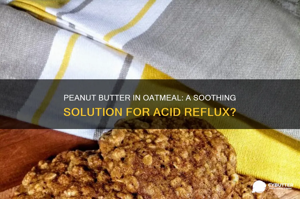 is peanut butter in oatmeal good for acid reflux