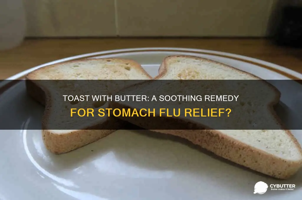 is toast with butter good for stomach flu