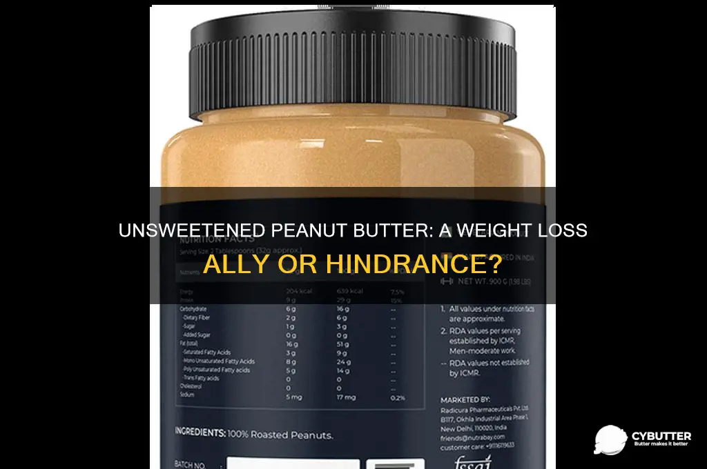 is unsweetened peanut butter good for weight loss