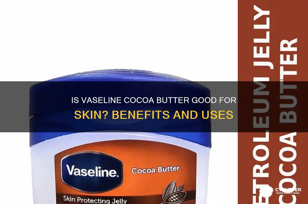 is vaseline cocoa butter good for skin