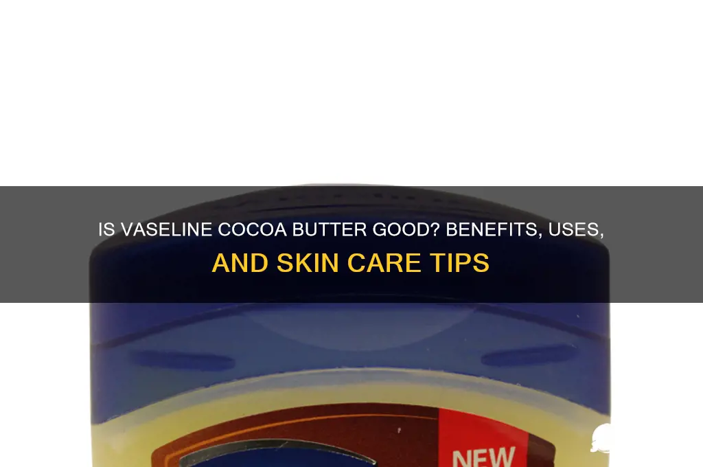 is vaseline cocoa butter good