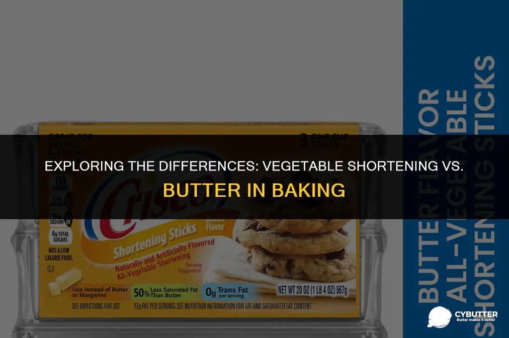 is vegetable shortening the same as butter