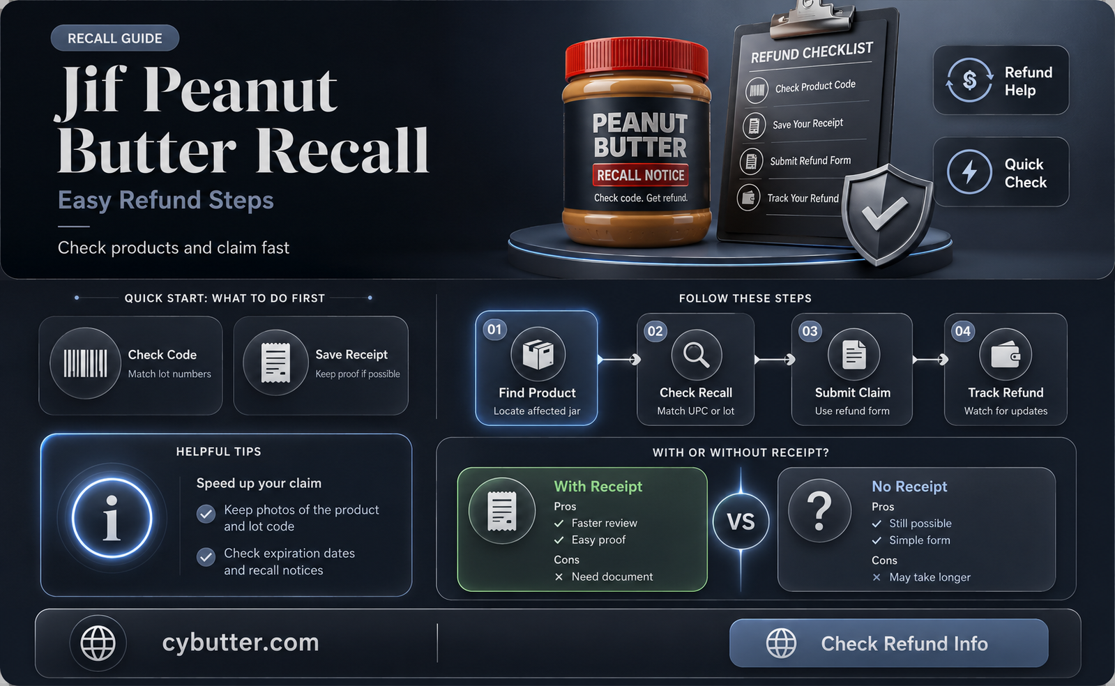 how to get a refund for jif peanut butter recall