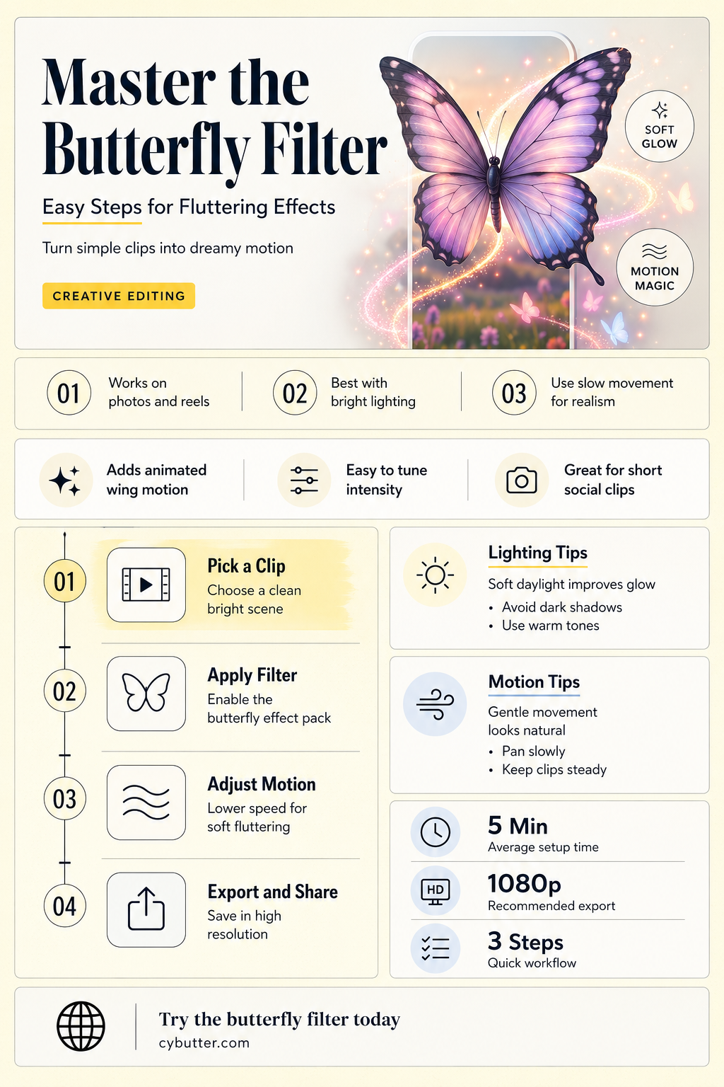 how to get butter fly butterfly filter