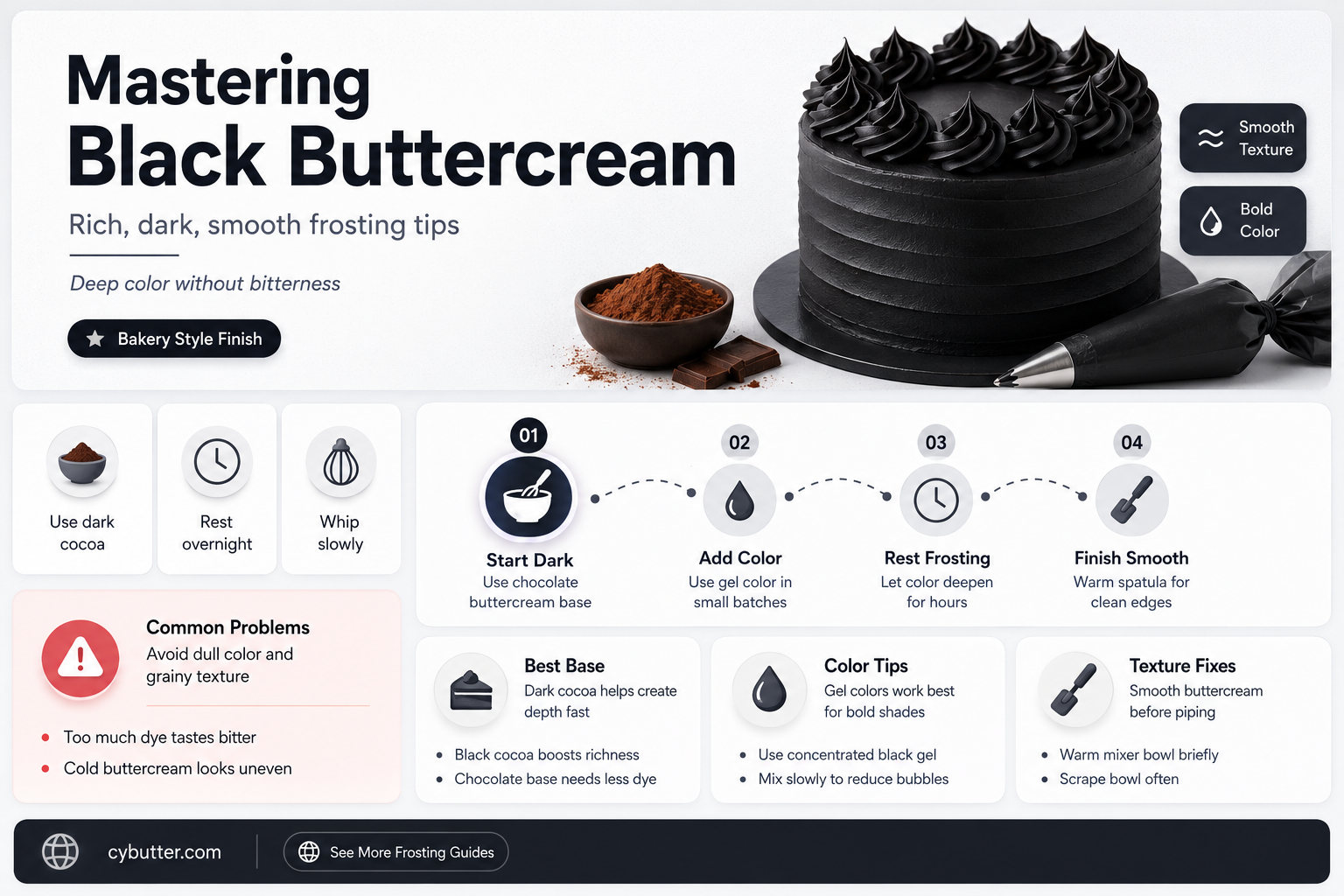 how to get black butter cream