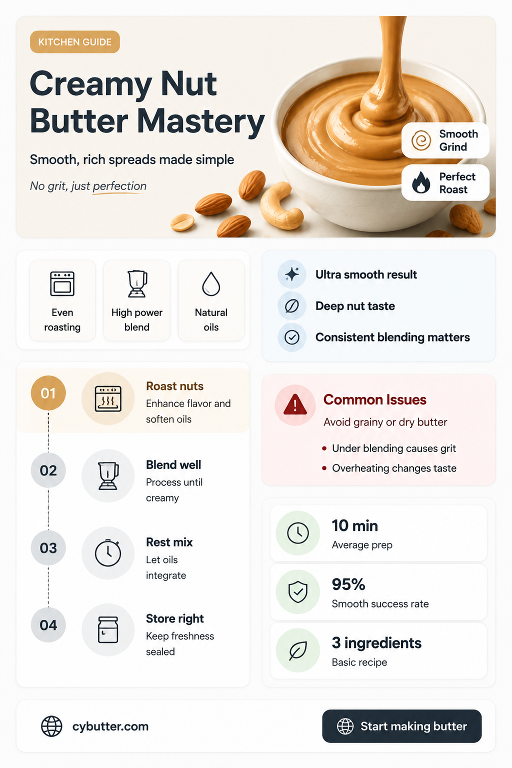 how to get creamy nut butter