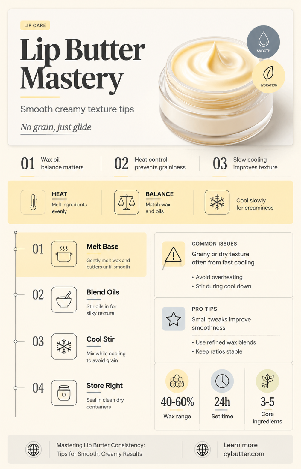 how to get lip butter consistency