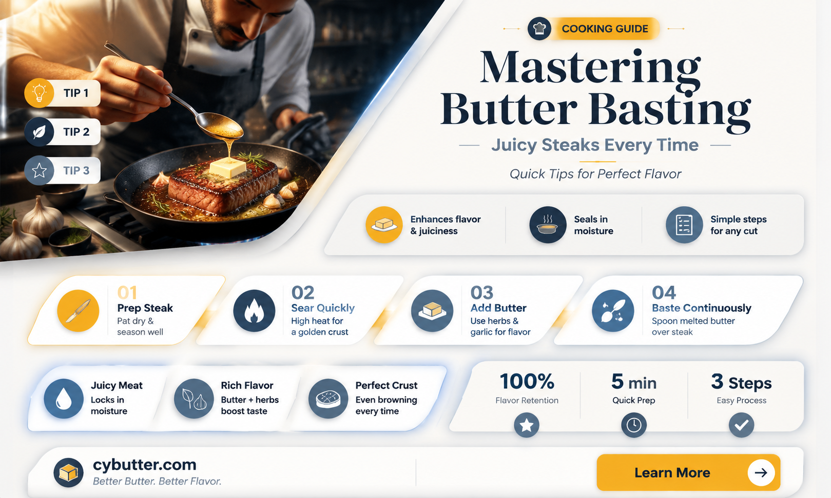 how long to butter baste steak