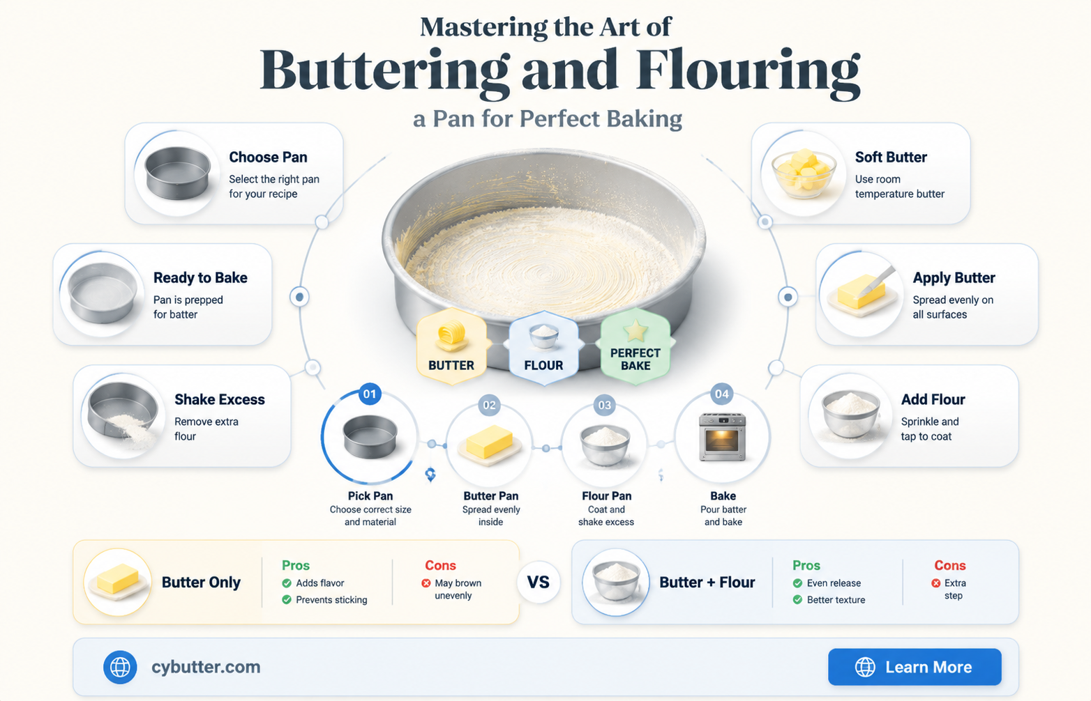 how to butter and flour a pan