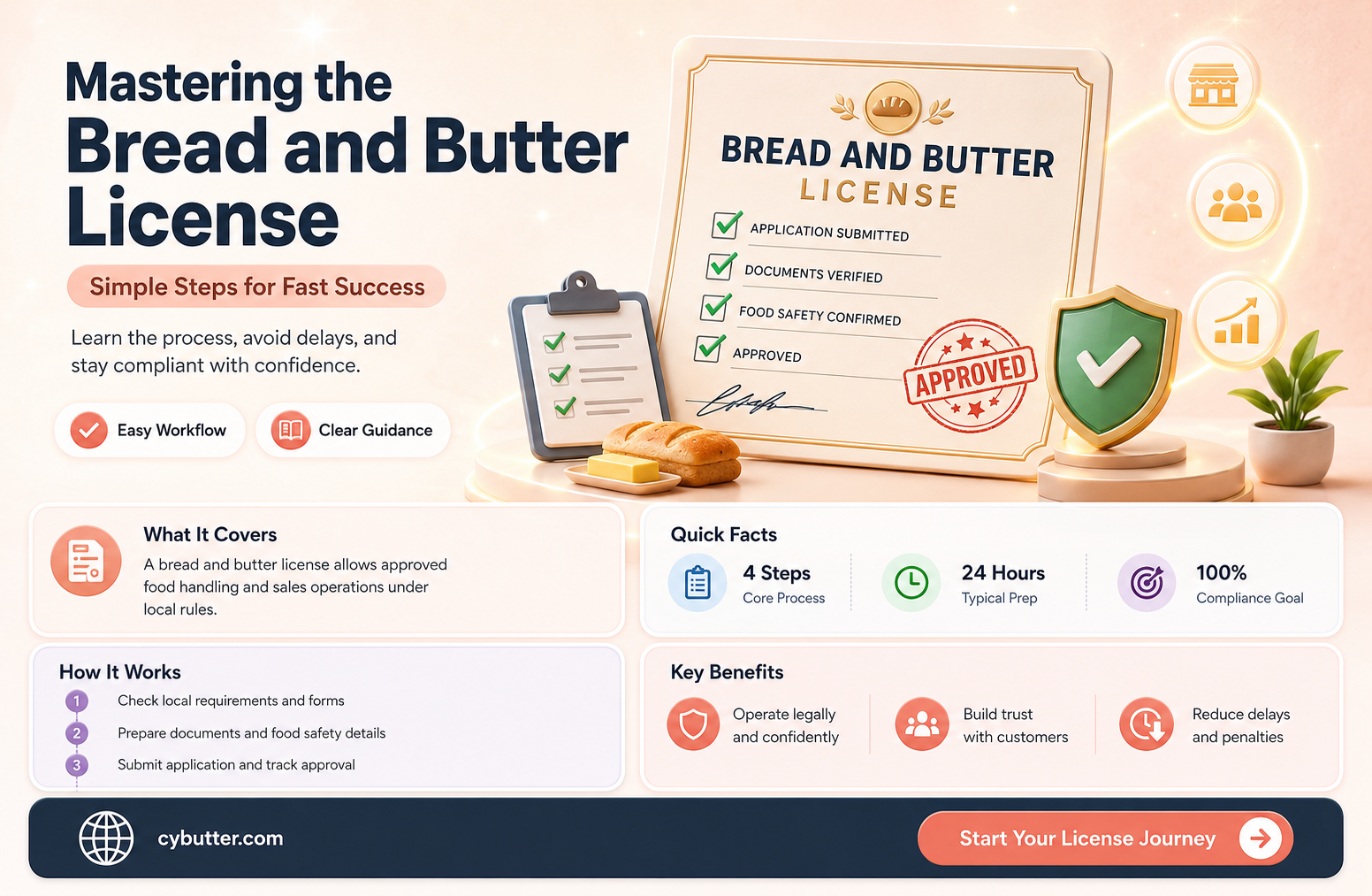 how to get bread and butter license