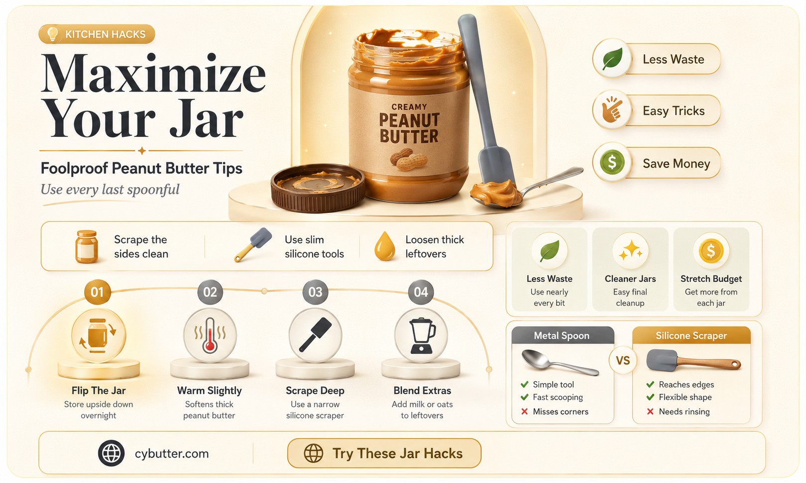 how to get all the peanut butter out