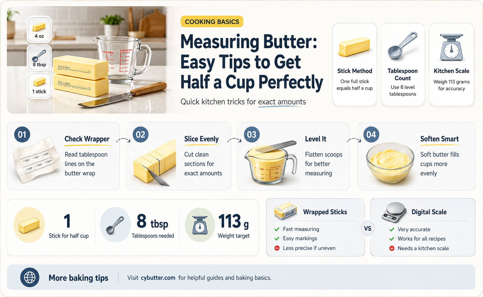 how to get 1 2 cup butter