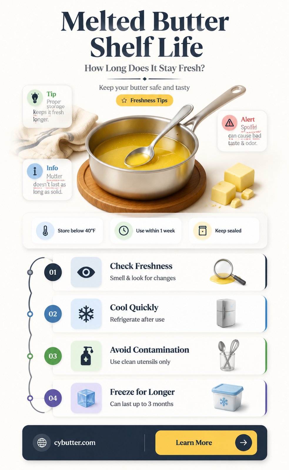 how long is melted butter good