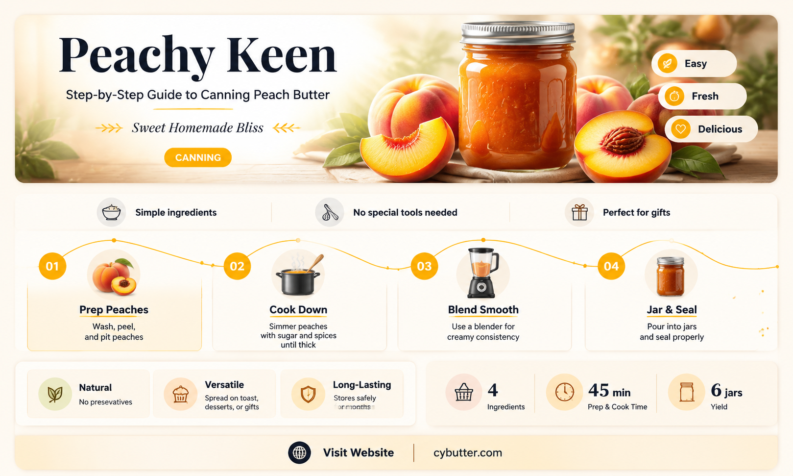 how to can peach butter