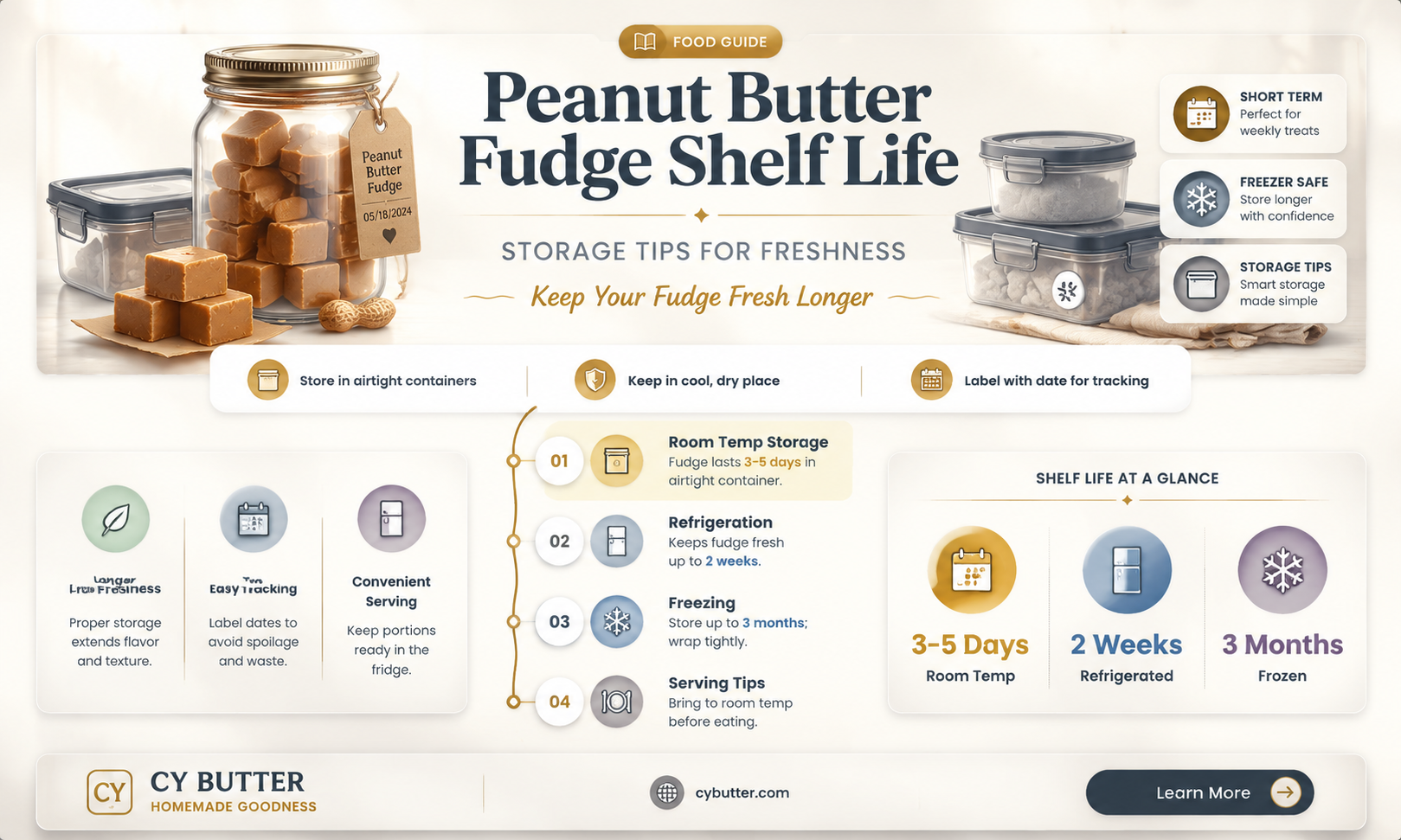 how long is peanut butter fudge good for