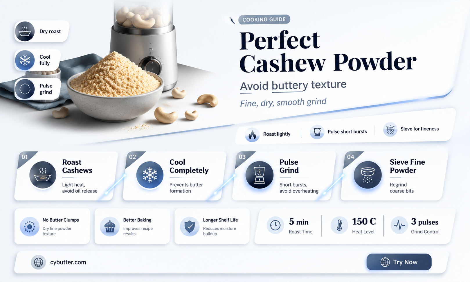 how to get cashew powder not butter