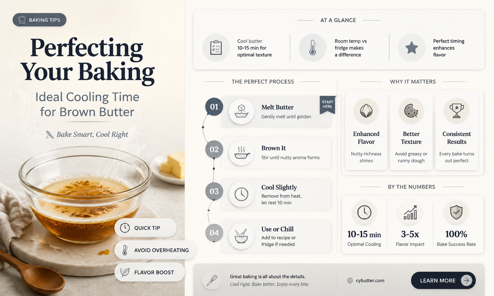 how long to let brown butter cool