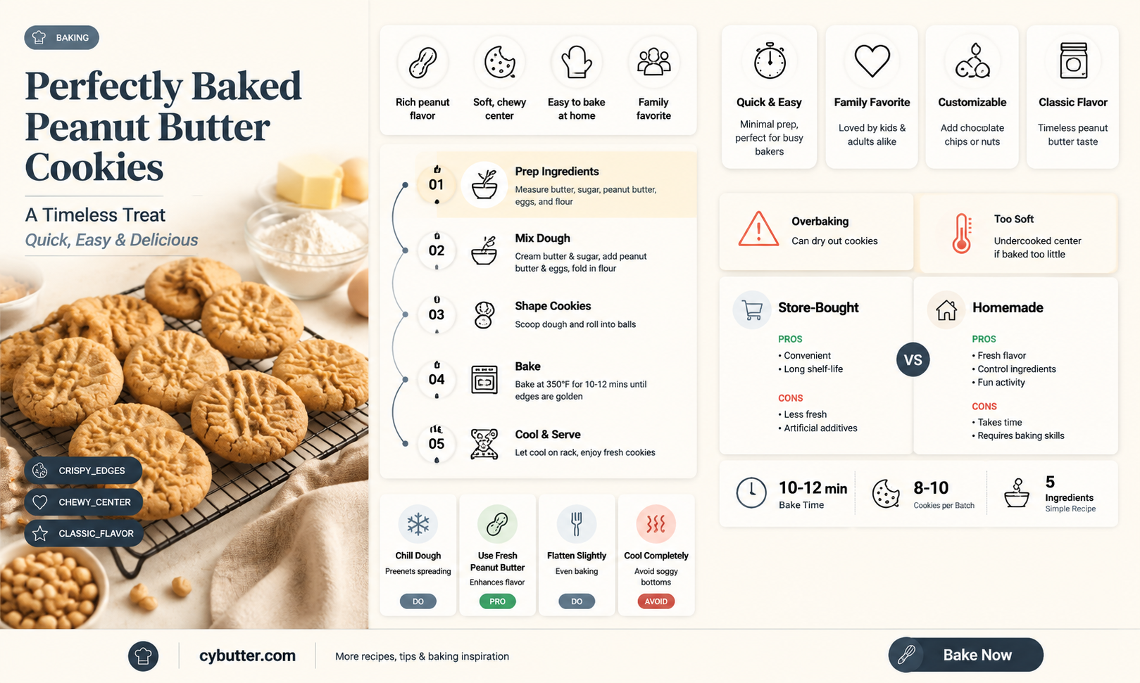 how long do you bake peanut butter cookies