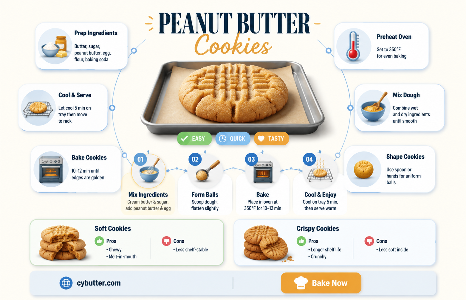 how long to cook peanut butter cookies at 350