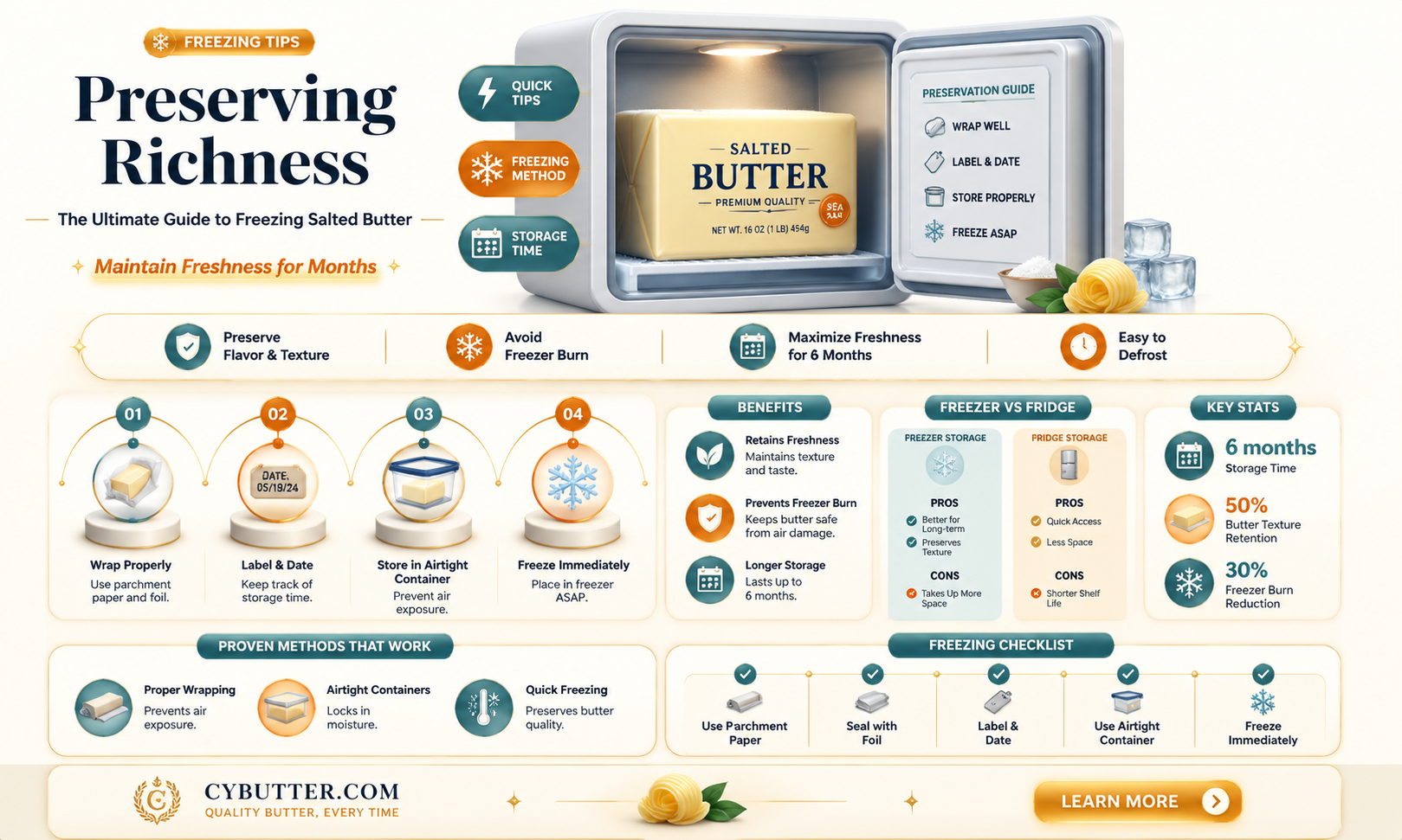 how long can you freeze salted butter