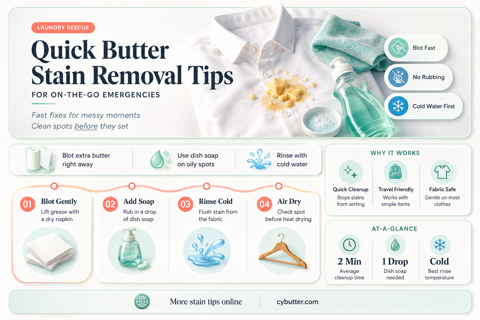 how to get a butter stain out on the go