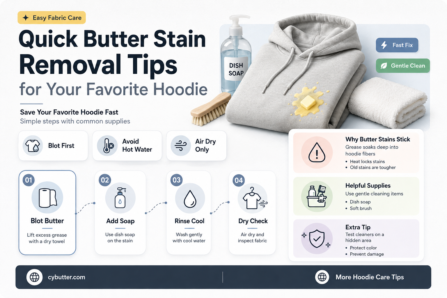 how to get a butter stain out of a hoodie