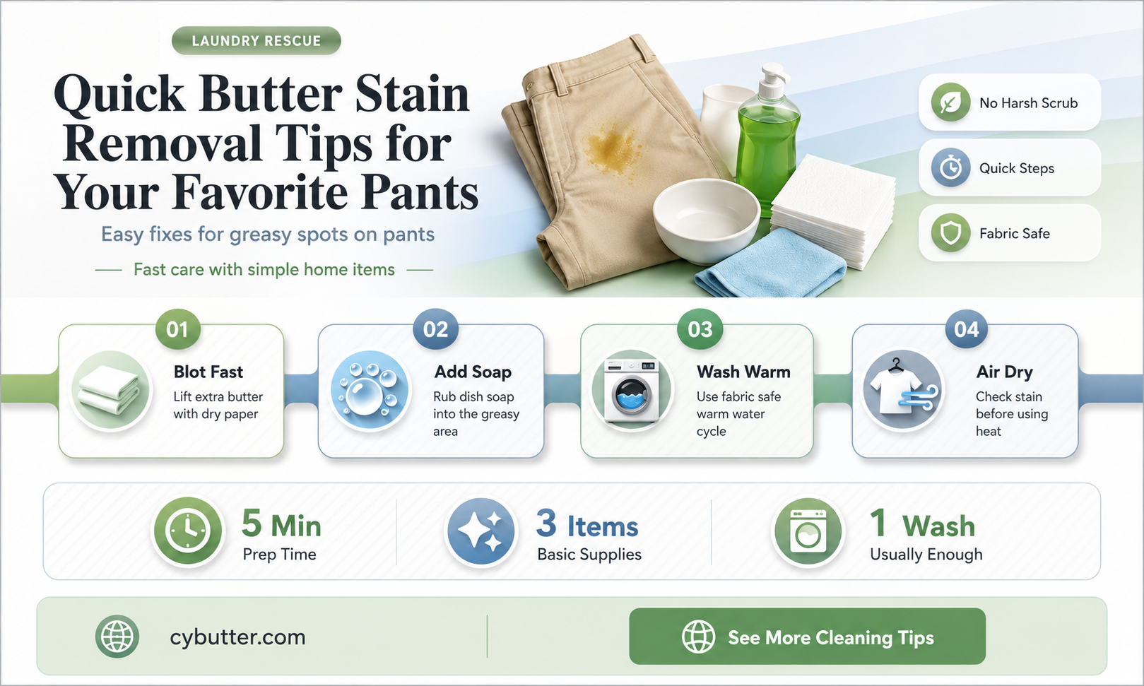 how to get a butter stain out of pants