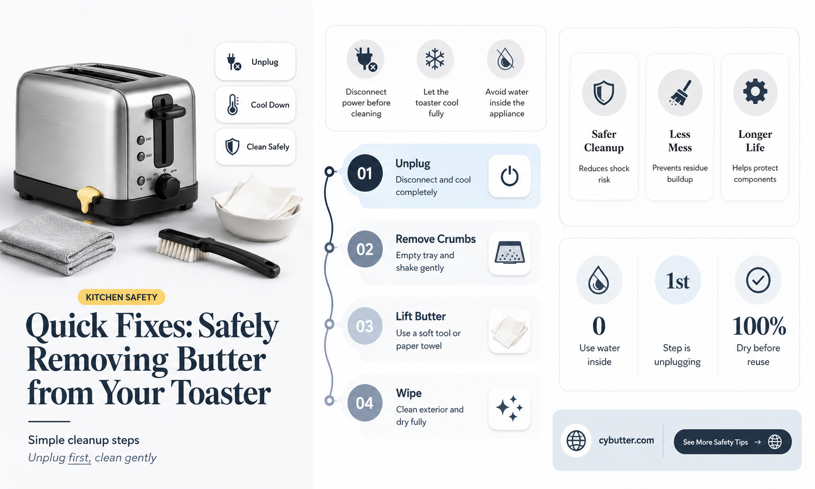 how to get butter out of a toaster