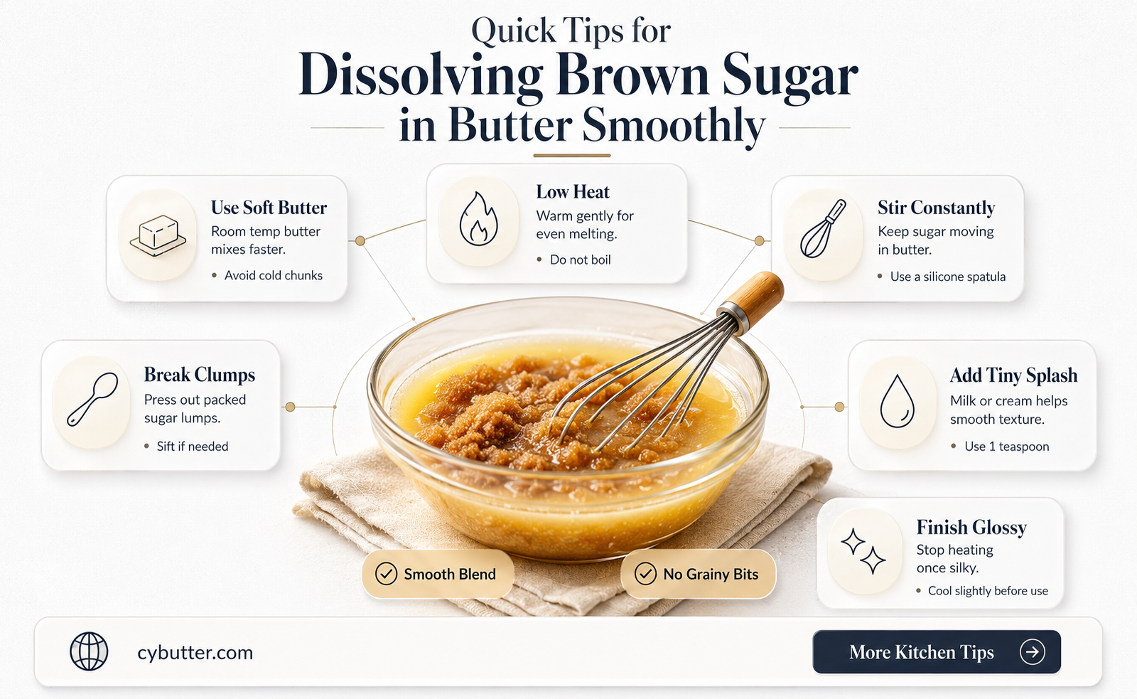 how to get brown sugar to dissolve in butter