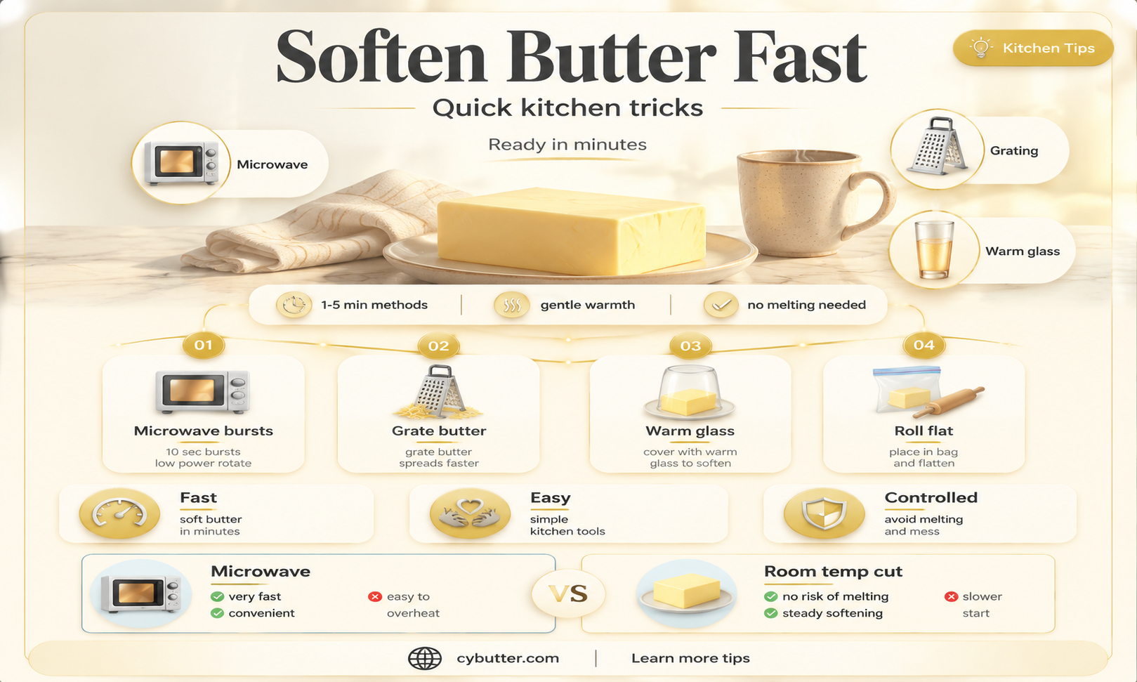 how to get butter softened fast