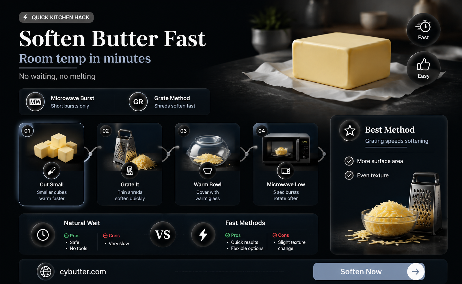 how to get cold butter room temp