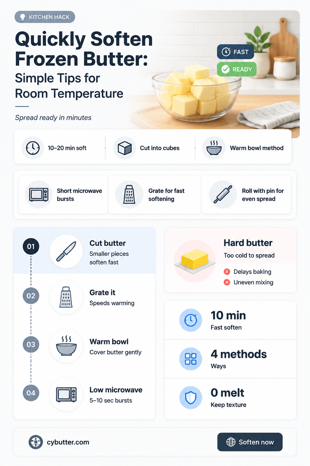 how to get frozen butter to room temperature