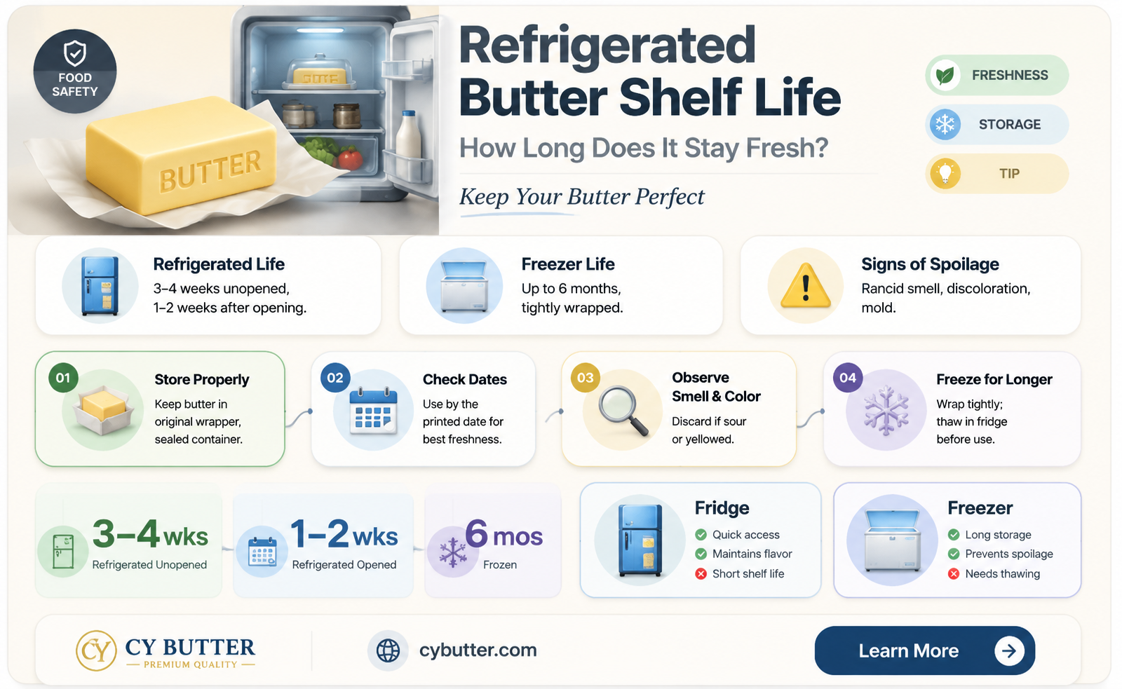 how long is refrigerated butter good for