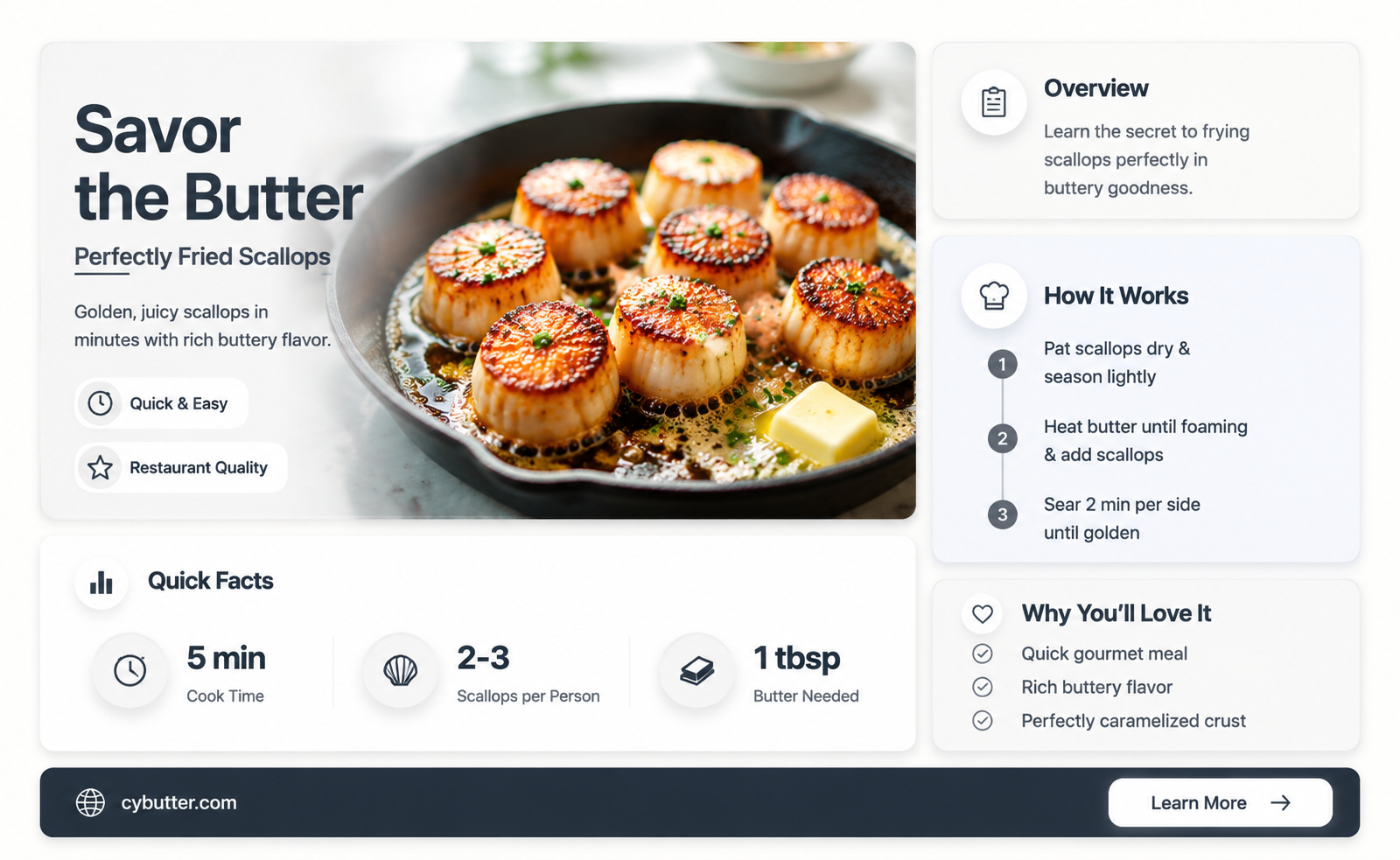 how long to fry scallops in butter